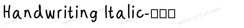Handwriting Italic字体转换